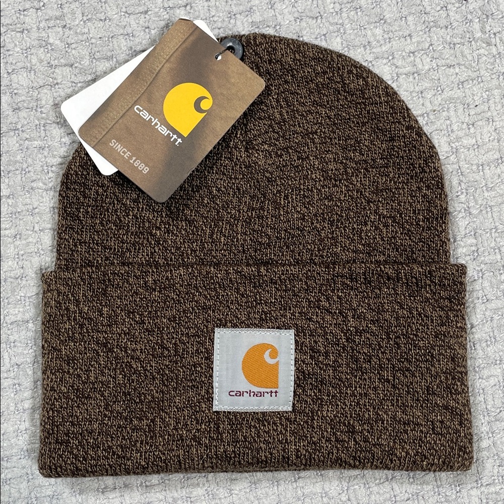 NWT’s Carhartt Winter Cap Beanie OSFA Heather Tan Brown Unisex Mens Women’s
